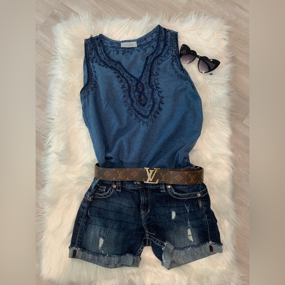 Luna Moon Tops - Luna Moon Blue Summer Top!